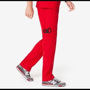 FIG Clothing Cairo-Cargo Scrub Pants in Red